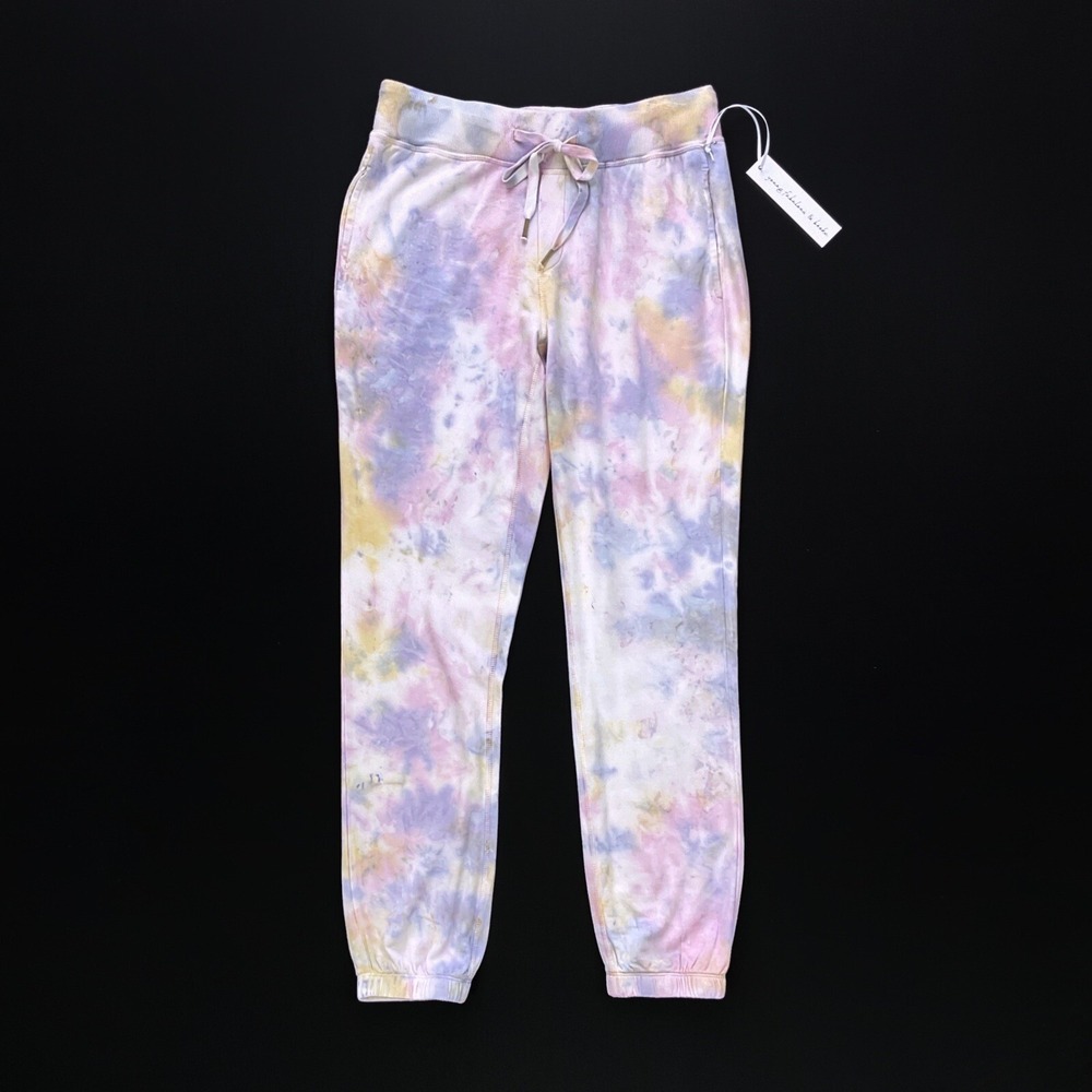 Young Fabulous & Broke Jogger Women Small Pink Sweatpants Tie Dye NWT